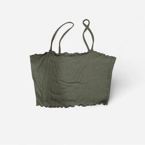 Bozzolo Olive Ribbed Tank Top